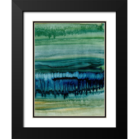 Merging III Black Modern Wood Framed Art Print with Double Matting by Harper, Ethan