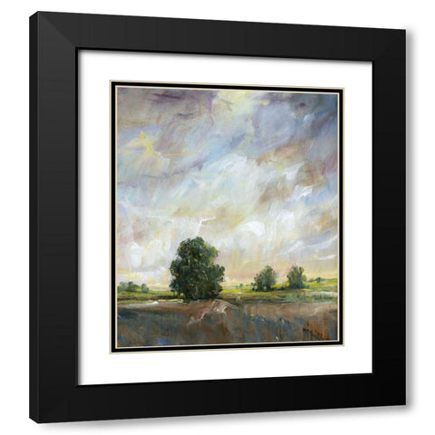 Amber Glow I Black Modern Wood Framed Art Print with Double Matting by OToole, Tim