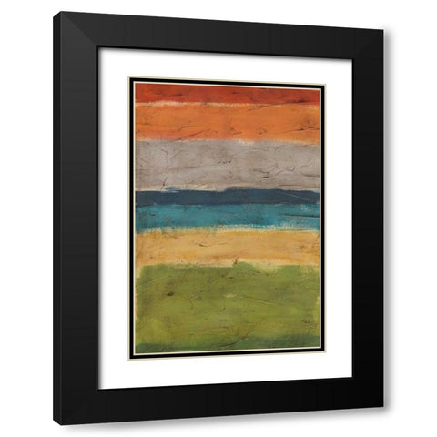 Mesa Strata II Black Modern Wood Framed Art Print with Double Matting by Vess, June Erica