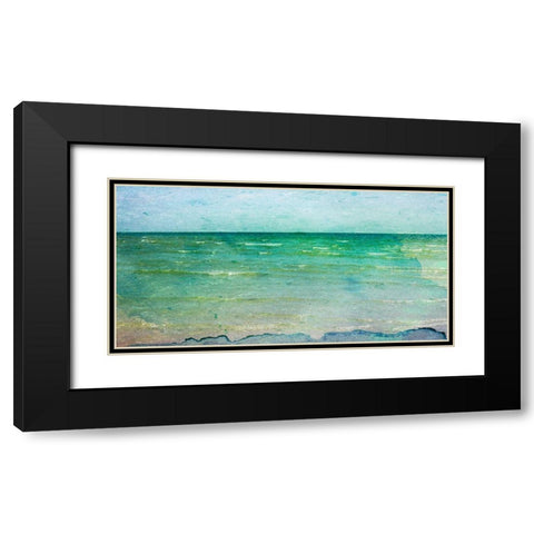 Crystal Coast Black Modern Wood Framed Art Print with Double Matting by Ilosky, Pam