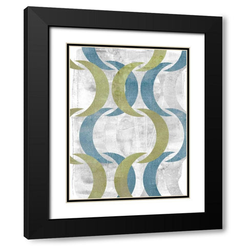 Geometric Repeat IV Black Modern Wood Framed Art Print with Double Matting by Goldberger, Jennifer