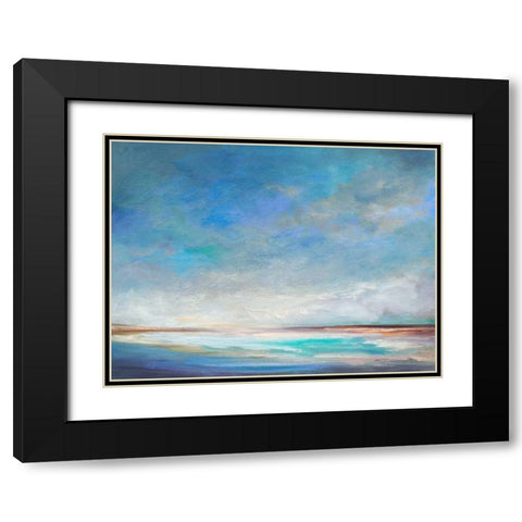 Shimmering Light Black Modern Wood Framed Art Print with Double Matting by Finch, Sheila