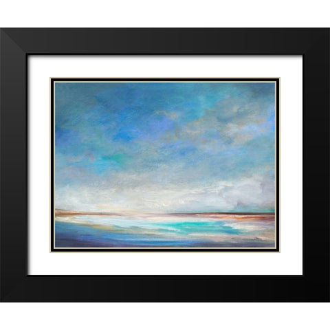 Shimmering Light Black Modern Wood Framed Art Print with Double Matting by Finch, Sheila