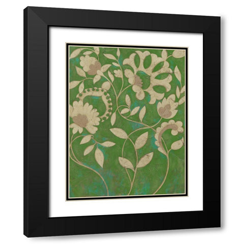 Flourishing Vine II Black Modern Wood Framed Art Print with Double Matting by Zarris, Chariklia