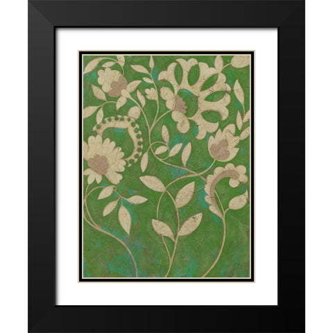 Flourishing Vine II Black Modern Wood Framed Art Print with Double Matting by Zarris, Chariklia