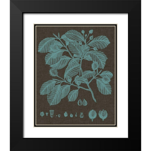Shimmering Leaves III Black Modern Wood Framed Art Print with Double Matting by Vision Studio