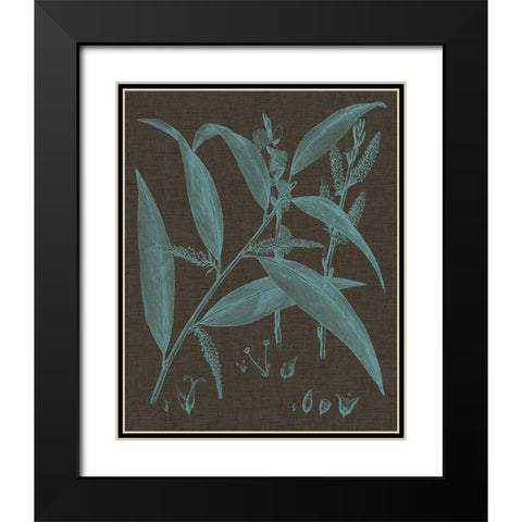 Shimmering Leaves IV Black Modern Wood Framed Art Print with Double Matting by Vision Studio