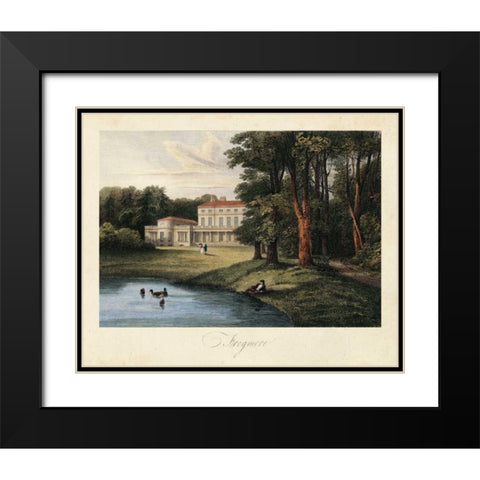 The English Countryside I Black Modern Wood Framed Art Print with Double Matting by Hakewill, James