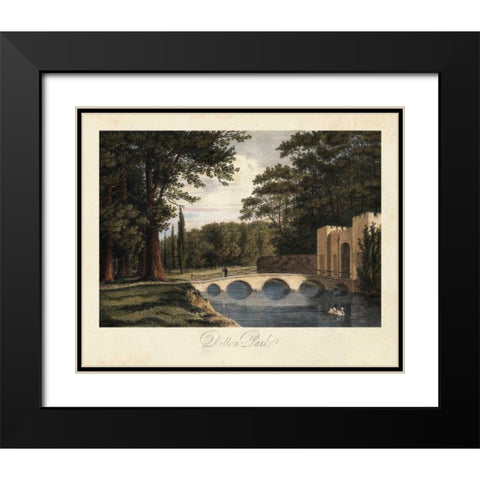 The English Countryside II Black Modern Wood Framed Art Print with Double Matting by Hakewill, James