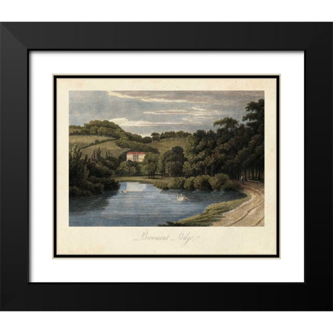 The English Countryside III Black Modern Wood Framed Art Print with Double Matting by Hakewill, James