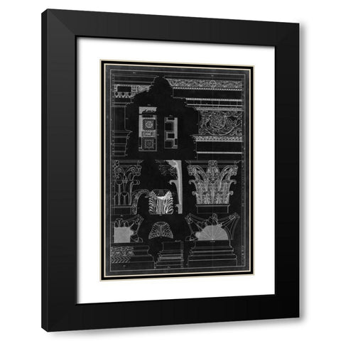 Graphic Architecture I Black Modern Wood Framed Art Print with Double Matting by Vision Studio