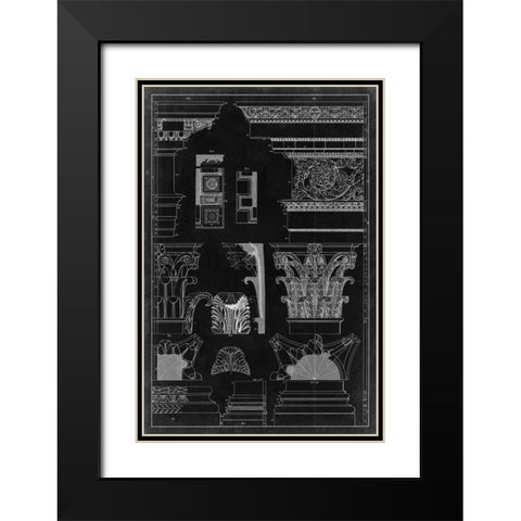 Graphic Architecture I Black Modern Wood Framed Art Print with Double Matting by Vision Studio
