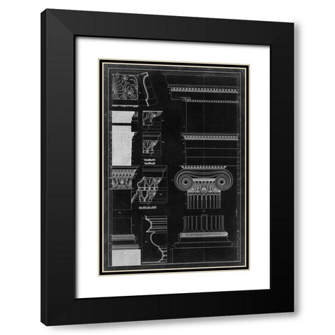 Graphic Architecture II Black Modern Wood Framed Art Print with Double Matting by Vision Studio