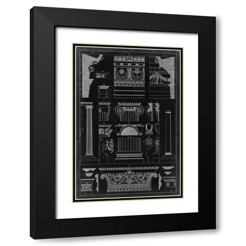 Graphic Architecture IV Black Modern Wood Framed Art Print with Double Matting by Vision Studio