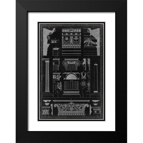 Graphic Architecture IV Black Modern Wood Framed Art Print with Double Matting by Vision Studio