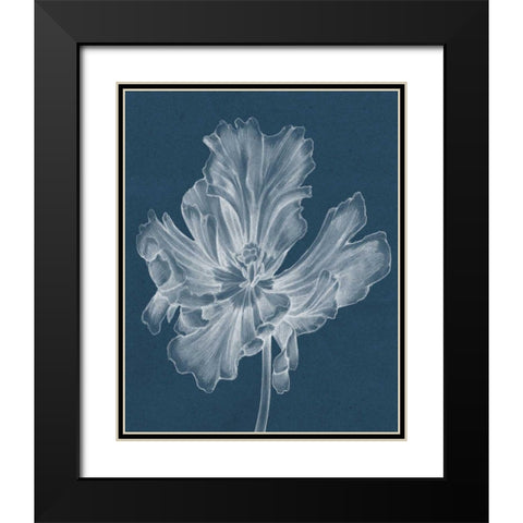 Monochrome Tulip II Black Modern Wood Framed Art Print with Double Matting by Goldberger, Jennifer