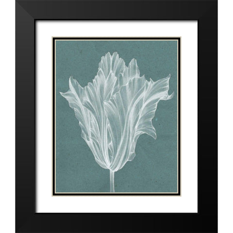 Monochrome Tulip V Black Modern Wood Framed Art Print with Double Matting by Goldberger, Jennifer