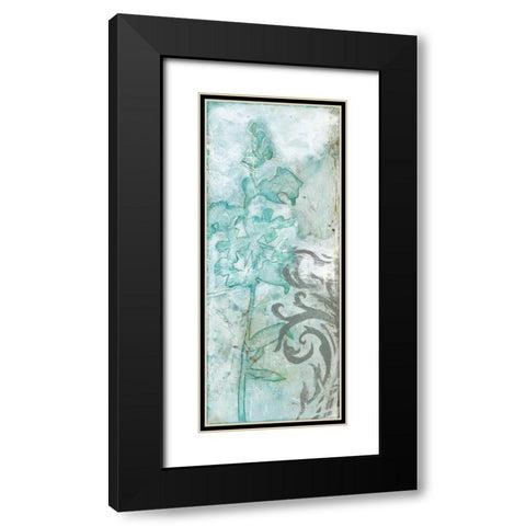 Flower Spray III Black Modern Wood Framed Art Print with Double Matting by Goldberger, Jennifer