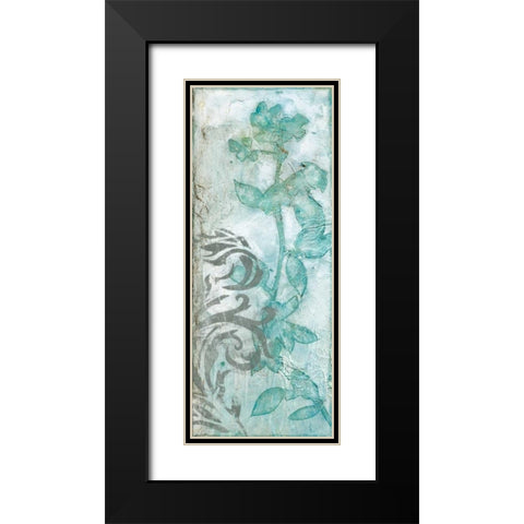 Flower Spray IV Black Modern Wood Framed Art Print with Double Matting by Goldberger, Jennifer