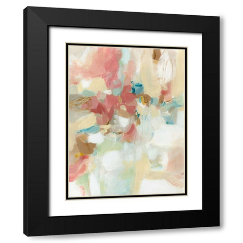 A Touch of Blush Black Modern Wood Framed Art Print with Double Matting by Long, Christina
