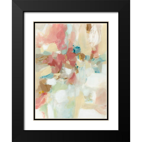 A Touch of Blush Black Modern Wood Framed Art Print with Double Matting by Long, Christina