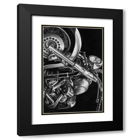 Classic Hogs II Black Modern Wood Framed Art Print with Double Matting by Harper, Ethan