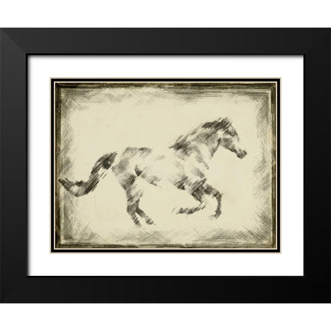 Equine Study I Black Modern Wood Framed Art Print with Double Matting by Harper, Ethan