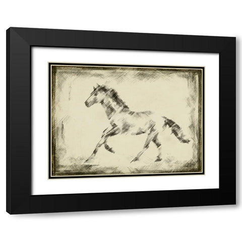 Equine Study II Black Modern Wood Framed Art Print with Double Matting by Harper, Ethan