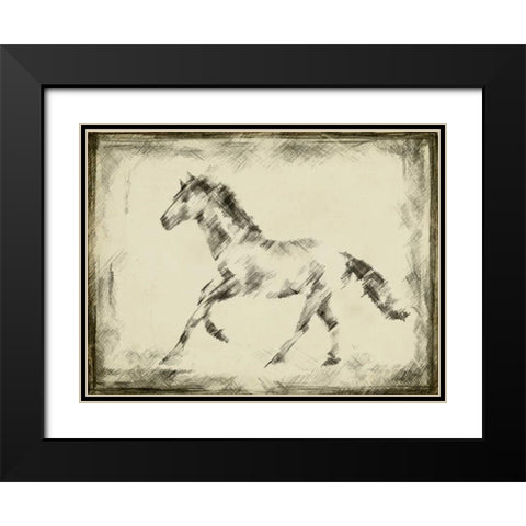 Equine Study II Black Modern Wood Framed Art Print with Double Matting by Harper, Ethan