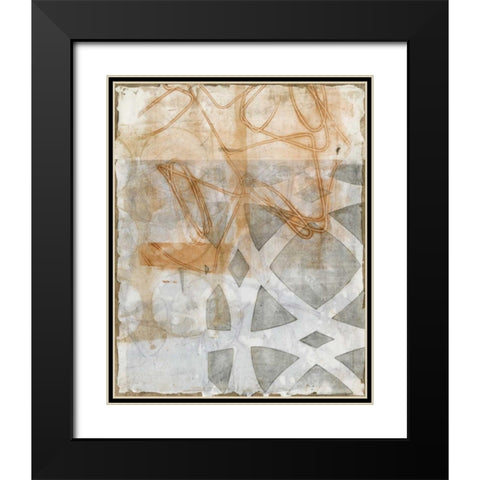 Delicate Lines II Black Modern Wood Framed Art Print with Double Matting by Meagher, Megan