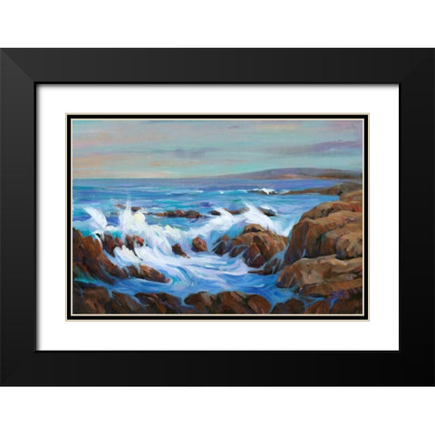 Seascape Faraway I Black Modern Wood Framed Art Print with Double Matting by OToole, Tim