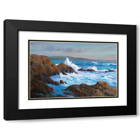Seascape Faraway II Black Modern Wood Framed Art Print with Double Matting by OToole, Tim