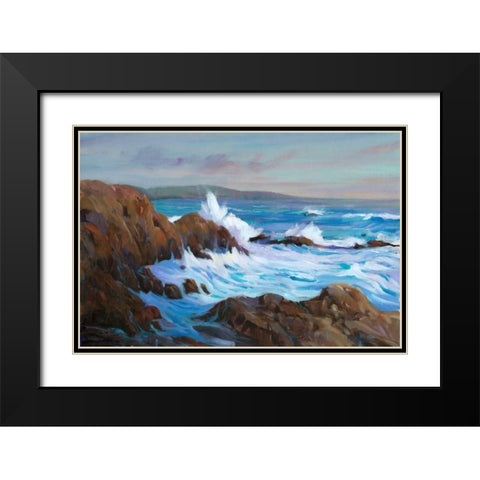Seascape Faraway II Black Modern Wood Framed Art Print with Double Matting by OToole, Tim