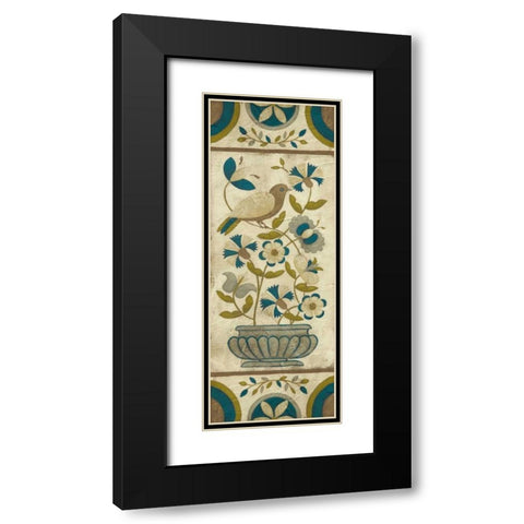 Calais Rose I Black Modern Wood Framed Art Print with Double Matting by Zarris, Chariklia