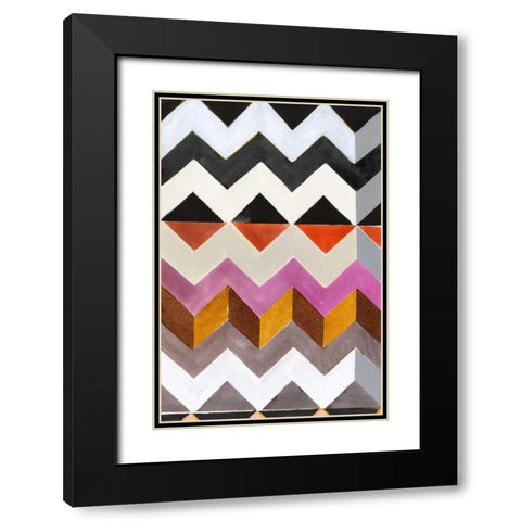 Santa Fe II Black Modern Wood Framed Art Print with Double Matting by Fuchs, Jodi