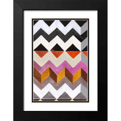 Santa Fe II Black Modern Wood Framed Art Print with Double Matting by Fuchs, Jodi