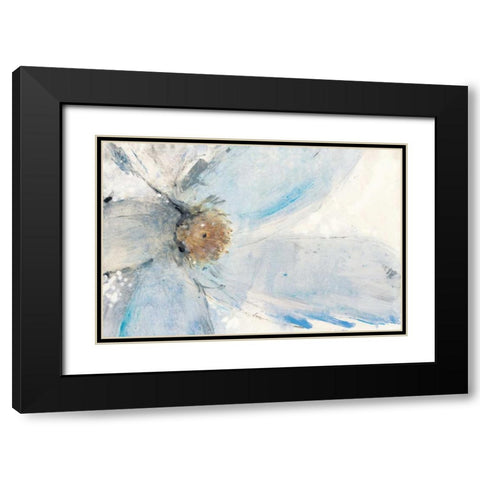 Floral Blue II Black Modern Wood Framed Art Print with Double Matting by OToole, Tim
