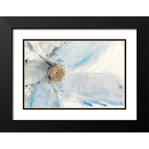 Floral Blue II Black Modern Wood Framed Art Print with Double Matting by OToole, Tim