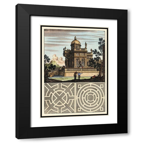 Architectura Curiosa I Black Modern Wood Framed Art Print with Double Matting by Bockler