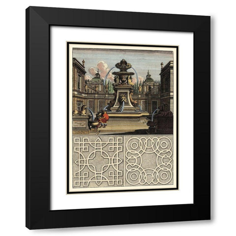 Architectura Curiosa II Black Modern Wood Framed Art Print with Double Matting by Bockler