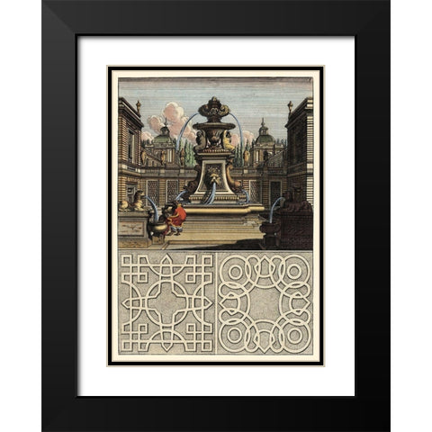 Architectura Curiosa II Black Modern Wood Framed Art Print with Double Matting by Bockler