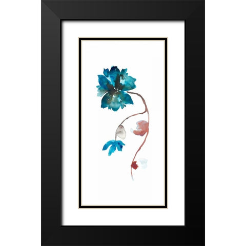 Floral Watercolor I Black Modern Wood Framed Art Print with Double Matting by Mosley, Kiana