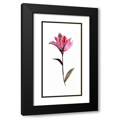 Floral Watercolor II Black Modern Wood Framed Art Print with Double Matting by Mosley, Kiana