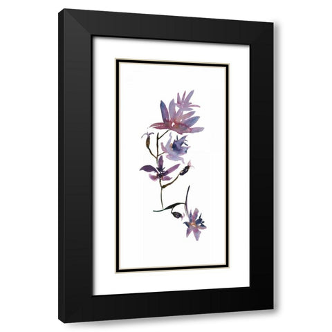Floral Watercolor IV Black Modern Wood Framed Art Print with Double Matting by Mosley, Kiana