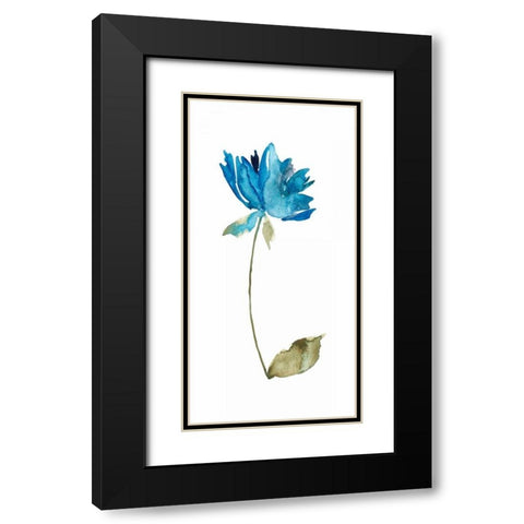 Floral Watercolor VI Black Modern Wood Framed Art Print with Double Matting by Mosley, Kiana