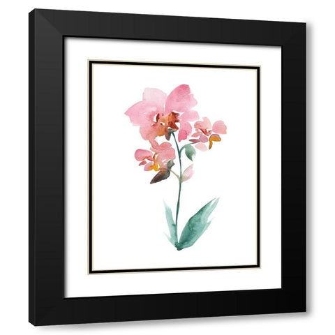 Watercolor Garden V Black Modern Wood Framed Art Print with Double Matting by Mosley, Kiana