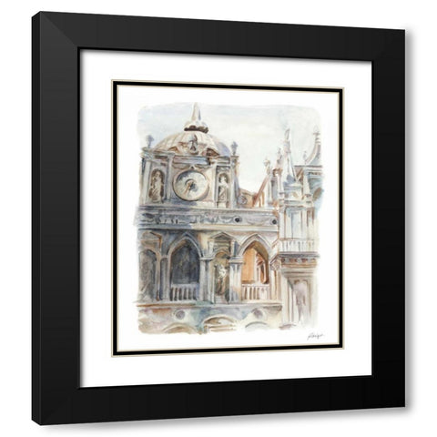 Architectural Watercolor Study II Black Modern Wood Framed Art Print with Double Matting by Harper, Ethan