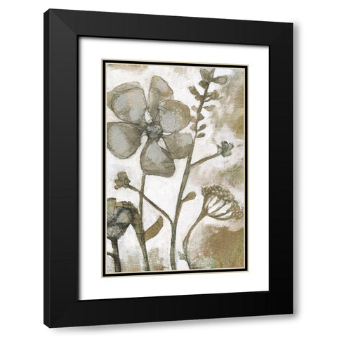 Metallic Garden II Black Modern Wood Framed Art Print with Double Matting by Goldberger, Jennifer