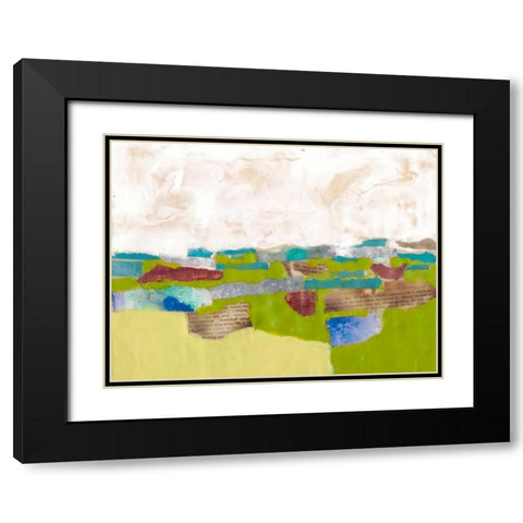 Field Day II Black Modern Wood Framed Art Print with Double Matting by Goldberger, Jennifer