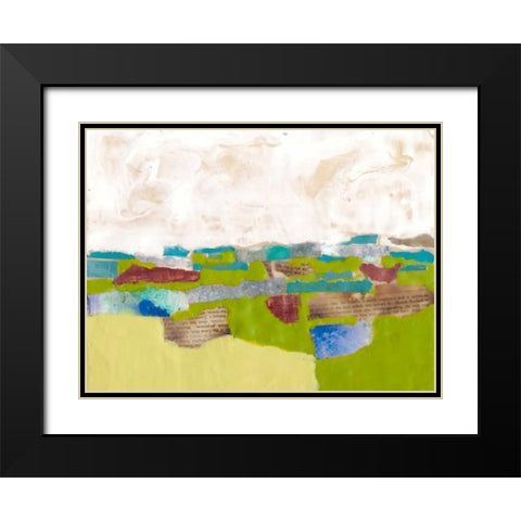 Field Day II Black Modern Wood Framed Art Print with Double Matting by Goldberger, Jennifer